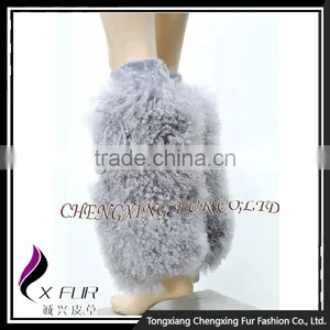 CX-A-40 Wholesale Fashion Boot Cuff Fluffy Soft Mongolian Lamb Fur Leg Warmers thumbnail-1