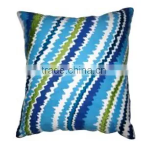 Wavey Pattern All Over Printed and Embroidery Cushion Cover thumbnail-1