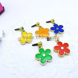 Cellphone Accessories Customized Designs Flower Earphone Plug Mobile Phone Anti Dust Plug thumbnail-2