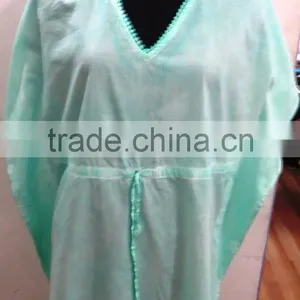 LADIES SANDWASH DYE BREATHABLE KAFTANS BEACHWEAR thumbnail-4