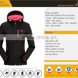 Pure Color Polyester Waterproof Softshell Women's Spring Jacket thumbnail-5