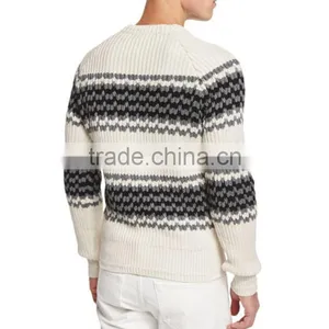 Crew Neckline Fashion Mens Sweater 2017 Pullover Men Wholesale Fitted Rib Sweater thumbnail-2
