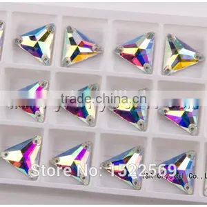 Teardrop Crystal AB Color Sew on Stones for Wedding Clothing thumbnail-4