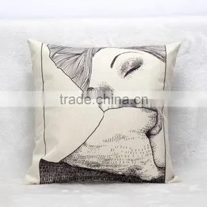 2016 NEW Fashion Design Square Adult Interest Linen Furnishing Cushions Cover Home Office Seat Pillow Cover thumbnail-6