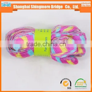 China Knitting Yarn Factory Hot Wholesale 2016 New Fashion Railway Yarn for Your Best Knitted Scarf thumbnail-2