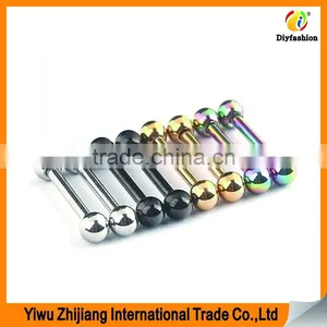 Stainless Steel Rainbow Color Tongue Rings Wholesale Body Jewelry Manufacture Supplier thumbnail-2