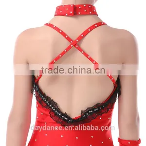 Kids Low Back Sexy Harness Dress Children Girl Ballroom Performance Latin Dance Dress thumbnail-3