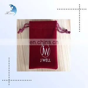 Exquisite Customized Printing Personale Logo Velvet Pouch Bags for Jewelry thumbnail-5