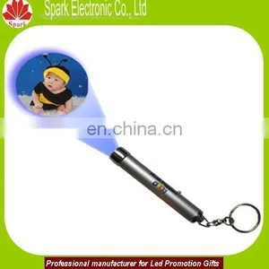 Metal Projector Torch Key Chains thumbnail-4