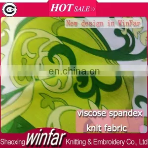 Winfar Textile Hot Sell New Design Indian Printed Rayon Knitted Jersey Fabrics With Spandex for Garment thumbnail-1