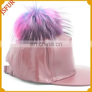 Wholesale High Quality Genuine Raccoon Fur Pompom Hat thumbnail-1