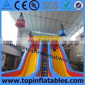 Adult and Kids Inflatable Zip Line Obstacle Course thumbnail-2