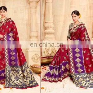 Partywear Silk Saree thumbnail-5