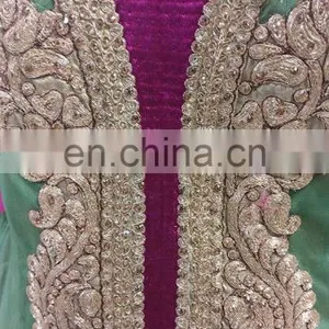 2017 Wedding Occasion Wear Stylish Semi-Stitched Dress Material / Heavy Embroidery Work Georgette Suits (salwar Kameez Suits) thumbnail-4