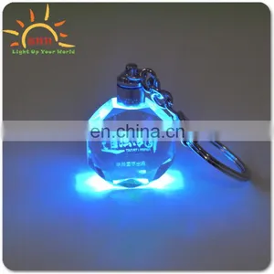 Beauty LED Light Wedding Crystal Keyring With OEM Logo Engraved thumbnail-2