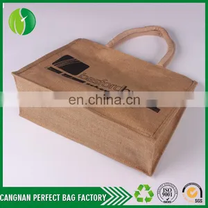 2017 Durable Eco Friendly Low Price Custom Logo 100% Jute Bag thumbnail-4