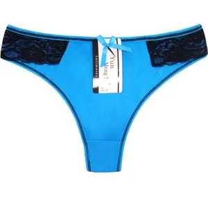 Yun Meng Ni Sexy Underwear Side Lace T-back G-string Soft Cotton Thong Hipister Lingerie thumbnail-3