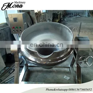 Double Layer Pot for Cooking/ Stewing Meat/stainless Steel Jacketed Kettle With Scraper thumbnail-1