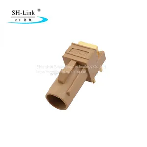 Fakra I Male Thru Hole 4 PCB Solder Right Angle Connector SHM.900.0002-1.I thumbnail-1