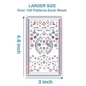 Summer Nail Decals Stickers, More Than 1000 Pieces of Adhesive Head DIY Nail Art Design Templates thumbnail-5