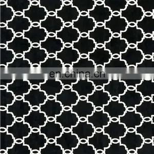 MACHINE KNITTED MICRO FIBER RUG - M504 MODERN PATTERN DESIGN RED/BLACK thumbnail-2