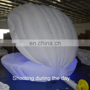 Giant Shape Model Inflatable White Seashell Decoration With Colorful LED Lighting thumbnail-5