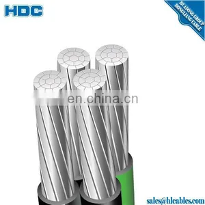 IEC 60287 Standard Aerial Bundle Conductor ABC Cable 3x95+50mm2 Black XLPE Insulation Aluminum Conductor thumbnail-1