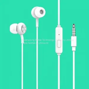Factory Supply Cost-effective Wired Earphone In-ear Headphone With Metal Resonantor Heatset Handsfree Mic thumbnail-1