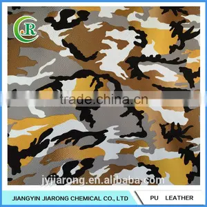 PVC Camouflage Leather Material for Bag thumbnail-3