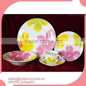 20pc Porcelain Dinnerware Set With Decal,Ceramic Dinner Set thumbnail-1