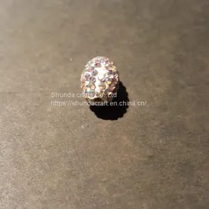 China Natural Stone Crystal ab Oval Shape Beads, White Crystal AB for Jewelry thumbnail-3