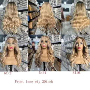 Hot Selling Luxury Highlight Body Wave Human Hair Wig With Factory Price thumbnail-1