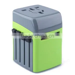 World Travel Adapter With Dual USB Charging Ports Universal Travel Adapter Travel Electric Adapter thumbnail-1