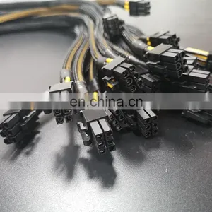 2022 Server Power Breakout Converter Board With 12 Pieces 6 Pin to 6+2 8 Pin Male PCI E PCIe PCI-E GPU Cable for 1200W PSU thumbnail-3