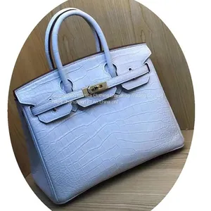 Himalayan Bag Women's Crocodile Leather Women's Bag 2022 New Luxury Brand Leather Bag Hand-Held Platinum Bag thumbnail-3