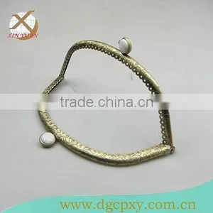 Arched Metal Frame for Purse Bags With White Gems thumbnail-2