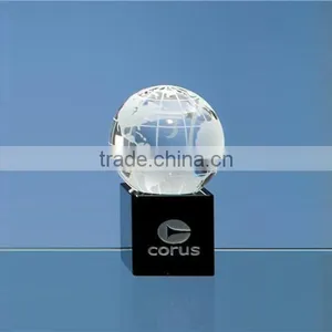 Handmade Crystal Paper Weight Clear Crystal Globe Paper Weight thumbnail-1
