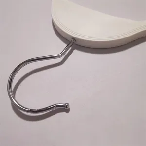 High Quality Clothing Shop Display White Plastic Pajamas Hangers Swivel Durable Non-slip Rack thumbnail-3