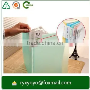 Waterproof Frosted pp Plastic Clear Refilable Pocket File Folder thumbnail-6