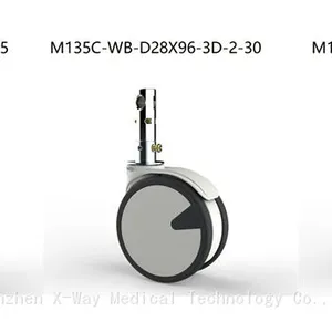 Medical Durable Quiet Caster Swivel Wheel for Hospital Bed With High Quality, Double Wheel Shock Resistance Caster Wheels thumbnail-3