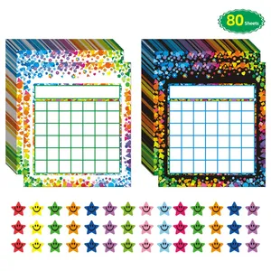 80 Pack Incentive Reward Chart for Classroom Home Behavior for Kids Students With 2400 Pieces Star Stickers thumbnail-1