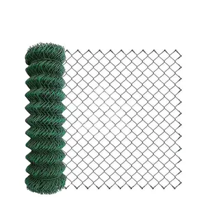 Galvanized Steel Chain Link Fence PVC Coated Rhombic Mesh thumbnail-1