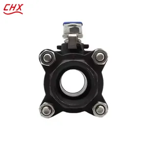 ANSI API Ball Valve Internal Thread 3-Piece Forged Carbon Steel Manual t Handle 1000WOG thumbnail-2