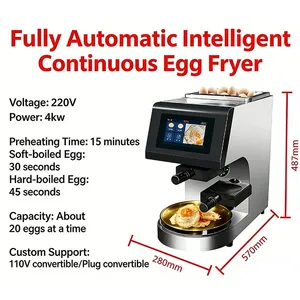 QD010 4000W High Power Intelligent Egg Fryer Machine Automatic Sunny-side-up Egg Maker for Fast Food Chains and Restaurants thumbnail-2