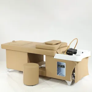 Direct Factory Professional Shampoo Bed - 12V DC Motor Massage, Ergonomic Design, 360° Rotating Tray for Hair Salon thumbnail-2