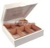 New Design Luxury Natural Color Finished Wooden Tea Box With 12 Compartments thumbnail-2