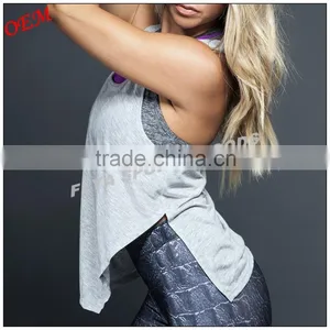 Hot Selling Custom Low Price Loose Sports Top Latest Fashion Sexy Yoga Vest Women Stringer Gym Singlet Quality Choice Most Popular thumbnail-2
