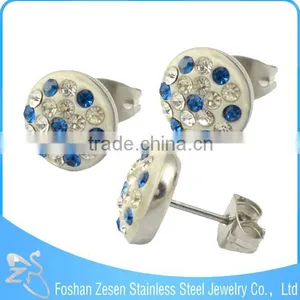 ZS20172 China Wholesale Earring Factory , Multi Crystal Cheap Wholesale Fancy Stud Earring thumbnail-1