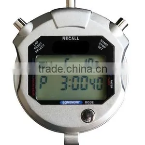 Handheld LCD Metal Case ,sport, Digital Two Rows Stopwatch thumbnail-1