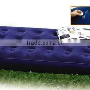 FLOCKED AIR BED WITH BUILT IN PUMP thumbnail-1